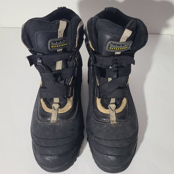 Timberland Waterproof Leather/Rubber Black Men's Boots Size 12 M - Picture 2 of 8